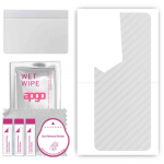 apgo Protective Skin Sticker for the back compatible with Tecno Pova 4 Pro, Wrap Film, Foil, Vinyl - Pattern Transparent Carbon