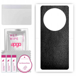 apgo Protective Skin Sticker for the back compatible with Oppo Find X6, Wrap Film, Foil, Vinyl - Pattern Black Leather