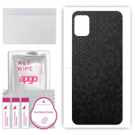 apgo Protective Skin Sticker for the back compatible with Nokia C300, Wrap Film, Foil, Vinyl - Pattern Black Honeycomb