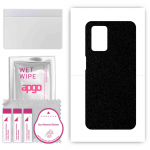 apgo Protective Skin Sticker for the back compatible with Realme 8 5G, Wrap Film, Foil, Vinyl - Pattern Matte Black