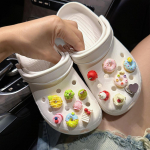 Kingapaelte kaunistused DIY n&ouml;&ouml;pn&otilde;elad 3D loominguline pitsa kook armas s&otilde;&otilde;rik kaunistus pandlad aukudega kingadele kaunistuste komplekt aksessuaarid lastele poistele t&uuml;drukutele kingitus