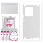 apgo Protective Skin Sticker for the back+sides compatible with Vivo V25e, Full Wrap Film, Foil, Vinyl - Pattern Transparent Carbon