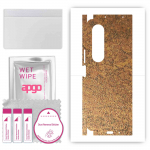 apgo Protective Skin Sticker for the back+sides compatible with Samsung Galaxy Z Fold4, Full Wrap Film, Foil, Vinyl - Pattern Rusty Copper