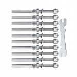 T316 roostevaba terasega trosspiirde furnituur, s&uuml;steemikomplekt, puit- ja metallpostidele, 3/16 pressitud trossipinguti 10PCS