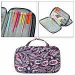 Heegeln&otilde;ela &uuml;mbrise organiseerija, kudumise hoiukoti t&otilde;mblukuga kandekott, &uuml;mmarguste sirgete konksude t&ouml;&ouml;riistade jaoks Purple Leaves