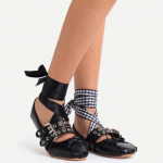 2024 Naiste Must Pandlaga V&ouml;&ouml;kujundusega Detailne Ballerina Kingad Pitsiga Baleriina Kingad 37 must