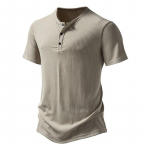 Meeste suvised vabaaja soonikuga Slim Fit Henley s&auml;rgid, hingavad treenings&auml;rgid, sportlikud s&auml;rgid. L