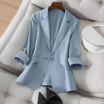 V&auml;ikese &uuml;likonna jope naiste kolmveerandvarrukatega kevadsuvine temperament &otilde;huke salendav &uuml;likond 5XL valge