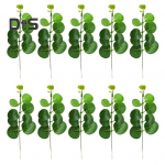 10 tk Kunstliku eukal&uuml;pti lehtede oks varrega Realistlik korduvkasutatav kunstrohelised taimed, rohelus Kodu laua keskosa kaunistus fotorekvisiidid B heleroheline v&auml;rv