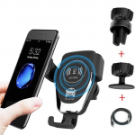 Auto juhtmevaba laadija gravitatsioonitundlik auto &otilde;huv&auml;ljund Kiirlaadimine juhtmevaba laadija kronstein Samsung iPhone Huawei Xiaomi jaoks. must