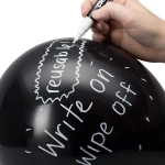 20 Ballons ardoise noir avec stylo craie et 20 b&acirc;tonnets