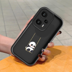 Pehme silikoonist ruudukujulise redeliga printimismustriga telefoni korpus, t&auml;iskaanega kaamera p&otilde;rutuskindel kaitse kummist &uuml;mbris Xiaomi Redmi jaoks Redmi Note 11E Pro must