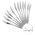 12,8*0,9cm Fruit Fork Camping Pererestorani jaoks 12PCS