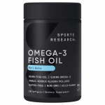 Sports Research Omega-3 520mg Kala&otilde;li pehmekapslid, Korea tervisetoit