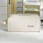 Kahepoolne pliiatsikoti pliiatsi&uuml;mbris 5 kambriga mitme taskuga k&auml;ekoti hoiukott kirjatarvete kooli jaoks