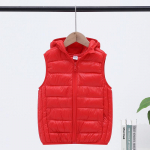 Teismelised poisid T&uuml;drukud Soojendusvest S&uuml;gis Talvine Puuvillane vest Laste &Uuml;ler&otilde;ivad Lasteriided Kapuutsiga jakk Vestid Suures suuruses 140 punane