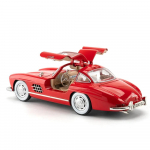 1/24 Benz 300SL Vintage Diecast Sulamist Miniatuurne M&auml;nguauto Mudel Tagasit&otilde;mbamine Heli Valgus Klassikaline Kollektsioon Kingitus Poisile punane