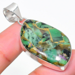 Ruby Zosite Lab-Created Handmade 925 Sterling Silver Jewelry Pendant 1.97 g3s59