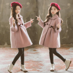 3 4 5 6 8 10 12 aastat t&uuml;drukute villane mantel S&uuml;gistalvine Korea versioon Pikk lastejakk Kahe rinnaga laste &uuml;ler&otilde;ivad riided 120 roosa