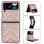 Kohaldatav uue Samsungi Flip4 V-kujulise mobiiltelefoni &uuml;mbrisega Z Fold4 v&auml;ikese l&otilde;hnava tuulega kukkumisvastase kokkuklapitava mobiiltelefoni &uuml;mbrise jaoks Z Flip3 punane