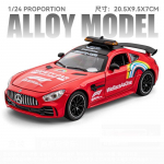 1/24 Benzs AMG GT Safety Car Sulamist Miniatuurne M&otilde;&otilde;tkava Auto Valatud Metallist Mudel Heli ja Valgusega Laste M&auml;nguasi Kingitused Kogumisautod punane