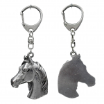 Australian Stock Horse Silver-plated keychain with a horse in a gift box, handbag ornament, backpack pendant by Art-Dog