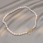 L&otilde;una-Korea uus Luksuslik barokkstiilne naturaalne mageveep&auml;rli kaelakee naistele Uued ebatavalised ehted j&otilde;ulukinkide aksessuaarid