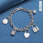 925 h&otilde;bedast s&uuml;damekujuline/&uuml;mmargune/kandiline lukuga k&auml;ev&otilde;ru Moodsad pulmaehted 20CM