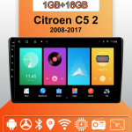 Autoraadio Android Auto Carplay Citroen C5 2 2008-2017 Multimeediumipleieri peakomplekt Stereo GPS Navigatsioon BT WIFI 1+16GB 1+16GB