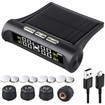 Auto rehvir&otilde;hu j&auml;lgimiss&uuml;steemid LCD-ekraan juhtmevaba p&auml;ikeseenergia TPMS-alarm rehvide ohutus 4 v&auml;lise anduriga 16x13x4cm