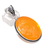 Natural Baltic Amber Gemstone 925 Sterling Silver Jewelry Ring Size 5.6 t6m73