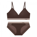 [KOMPLEKT] Nature traadita bralette ja p&uuml;ksikute komplekt - 6 v&auml;rvi Brown: S.095