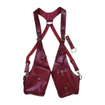 Sling kott Vargusvastane rakmete kott Keskaegne Steampunk Stiilis Rahakott Smooth Faux tumepruun v&auml;rv