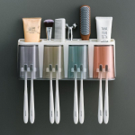 Hambaharja riiul Perforatsioonita suuveetops Hambapesutops Hambaharja pigistamine Seade Hambaharjatops Hambatopsi komplekt 4pcs