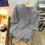 Puuvillane pestud meeste T-s&auml;rgid Vintage soliidsed T-s&auml;rgid vabaaja Harajuku retro l&uuml;hikeste varrukatega &uuml;laosa lahtine, p&otilde;hiline &uuml;markaelus XXL