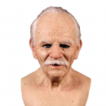 Eakate naiste mask, t&auml;is kortsud pea maski jaoks Vanaisa/vanaema n&auml;omask Devil Novelty Supplies Halloween Party Cosplay Rekvisiidid Old man-with hair