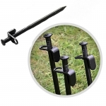 2 tk raskeveokite must terasest metallist telgi varikatus Camping Stakes pulgad maandatud nael