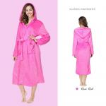S&uuml;gistalvise flanellist paksendatud termomantel, pikk paeltega &uuml;hev&auml;rviline kapuutsiga &ouml;&ouml;mantel hommikumantel naiste kingitus M
