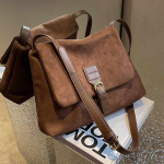 Retro seemisnahast &otilde;lakott naistele S&uuml;gis-talv vabaaja mitmek&uuml;lgsed Crossbody kotid Prantsuse mood Suure mahutavusega k&auml;ekotid