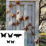 15 tk maal&auml;hedast metallist liblikat v&auml;lisseina kunstdekoor roostetanud metallist aiadekoratsioon aiaplaadi jaoks Rusty Butterfly