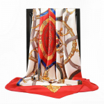90 cm ruudukujulised sallid naiste hijab sall juustele moeprint r&auml;tik kaelasallid naiste siidist satiinist kott sallid naistele Banada One Size
