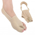 1 paari varvaste eraldaja Hallux Valgus Bunion Corrector Orthotics Jalad Luu P&ouml;idla reguleerija Korrektsiooni soki sirgendaja traks S beež