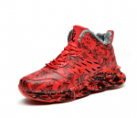 Mood 2024 Talvised meeste poolsaapad, v&auml;listingimustes kasutatavad libisemisvastased soojad tossud, meeste lumesaapad, pehmed talvespordijalatsid meestele, soojad jooksujalatsid 6.5 punane