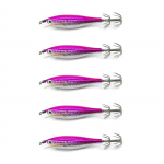 5 tk Squid Jig 5,5 g h&otilde;ljuv horisontaalne krevetipeibutis, laseriga helendav kalmaari jigi kaheksajalg seepia konksuga p&uuml;&uuml;gis&ouml;&ouml;t 1