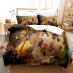 Personaalne m&auml;ng Anime Ratchet Clank Rift Apart Voodipesukomplekt Multikas kolmeosaline komplekt T&auml;iskasvanu Laps Magamistuba Tekikott Komplektid 3D Kawaii AU Double 180x210cm