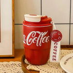 1 tk 260 ml 320 ml roostevabast terasest isoleeritud tass Coca Cola Same High Beauty veepudelid Kohvitass Kaasaskantav kahe joogiga kontoritass 320ml punane