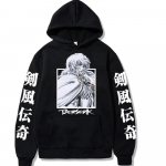 Anime Berserk Griffith Manga Print Hoodies Meeste avarad pikkade varrukatega dressipluus Harajuku Hip Hop Streetwear Pullover Topid S