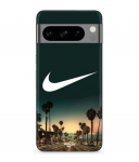 Coque - MANIACASE - Google Pixel 8a Pro - Silicone - Noir - Palmiers de Californie la nuit