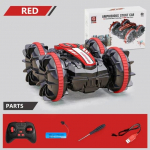 2024 Uus amfiib-RC-auto kaherežiimiline kaugjuhtimispult Stunt Auto S&otilde;iduk Kahepoolne Flip Driving Drift Rc Autod V&auml;lim&auml;nguasjad poistele Laste Kingitus handle RC punane