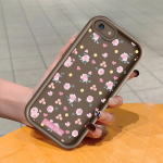 Pehme silikoonist ruudukujuline redelprintimismuster telefoni korpus, t&auml;iskaanega kaamera p&otilde;rutuskindel kaitse kummist &uuml;mbris iPhone Infinix Tecno OnePlus jaoks Tecno Spark 10 pruun